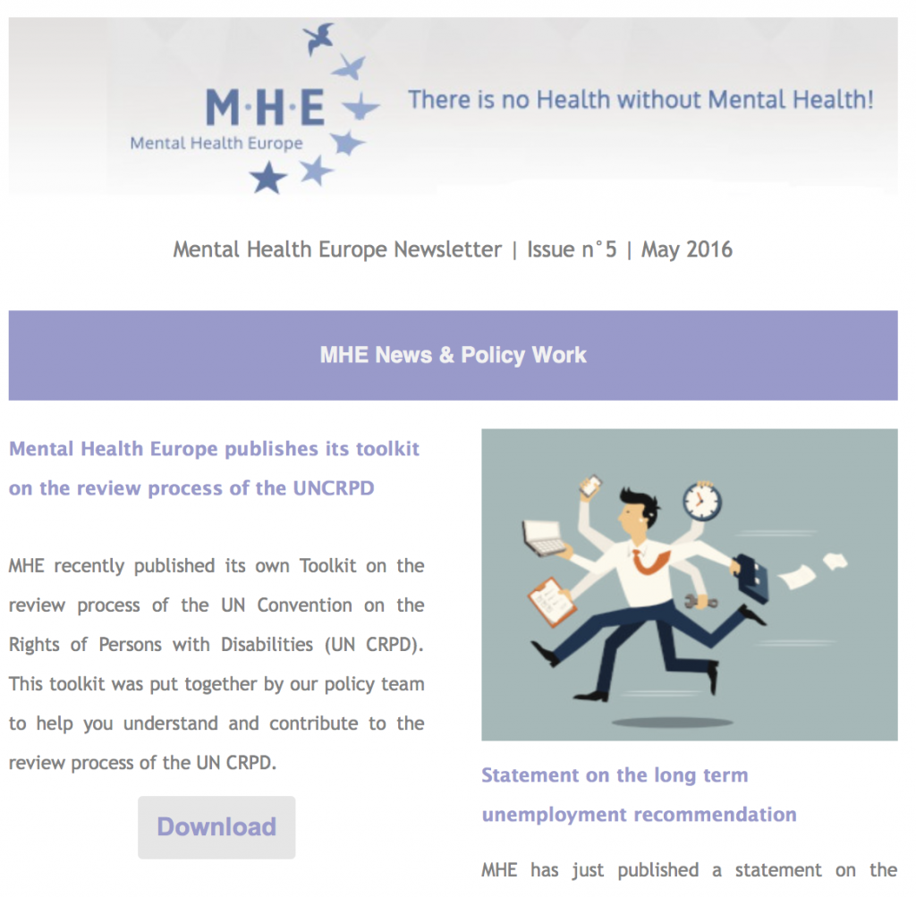 mental health newsletters for parents